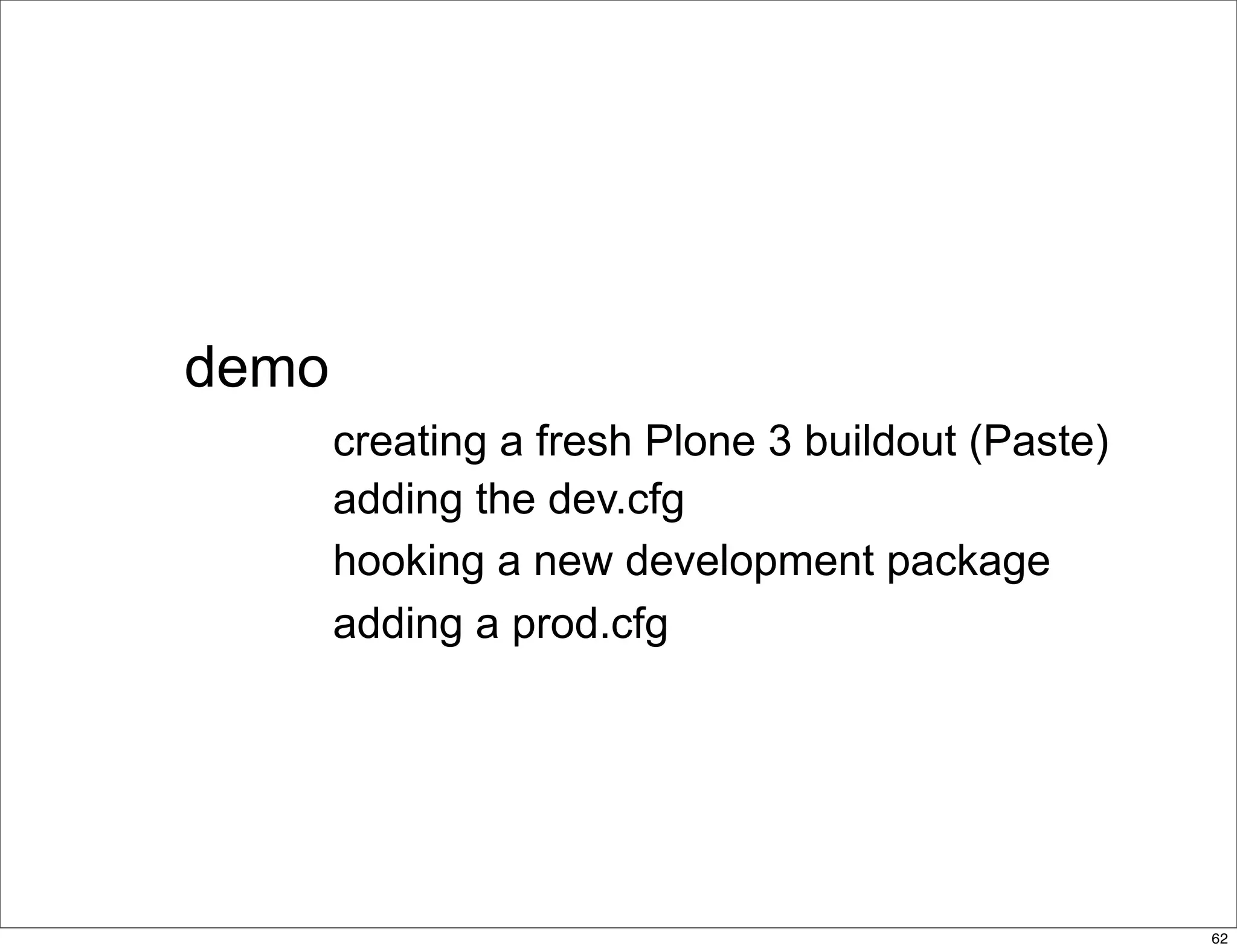 delivering applications with zc.buildout and a distributed model - Plone Conference 2008