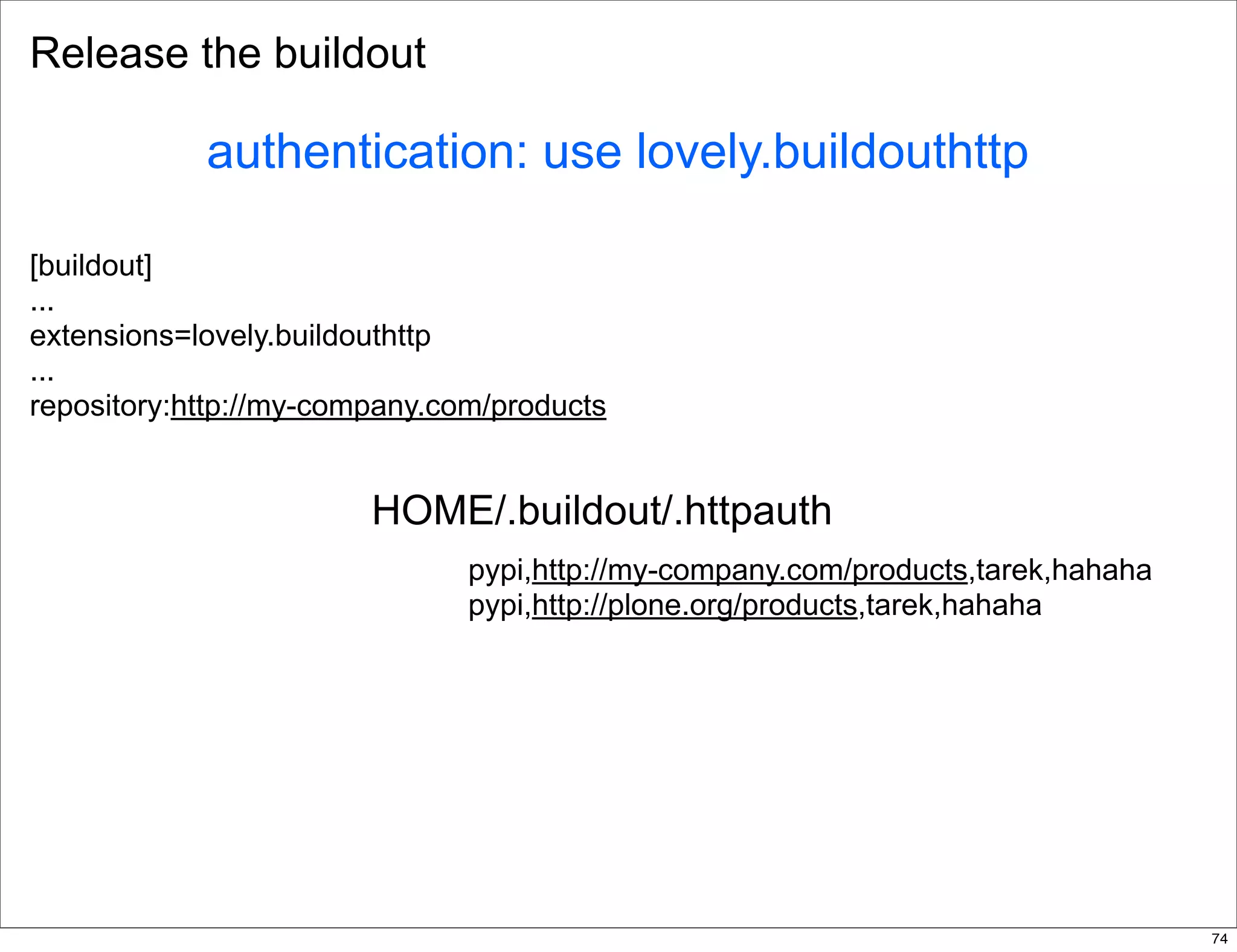 delivering applications with zc.buildout and a distributed model - Plone Conference 2008
