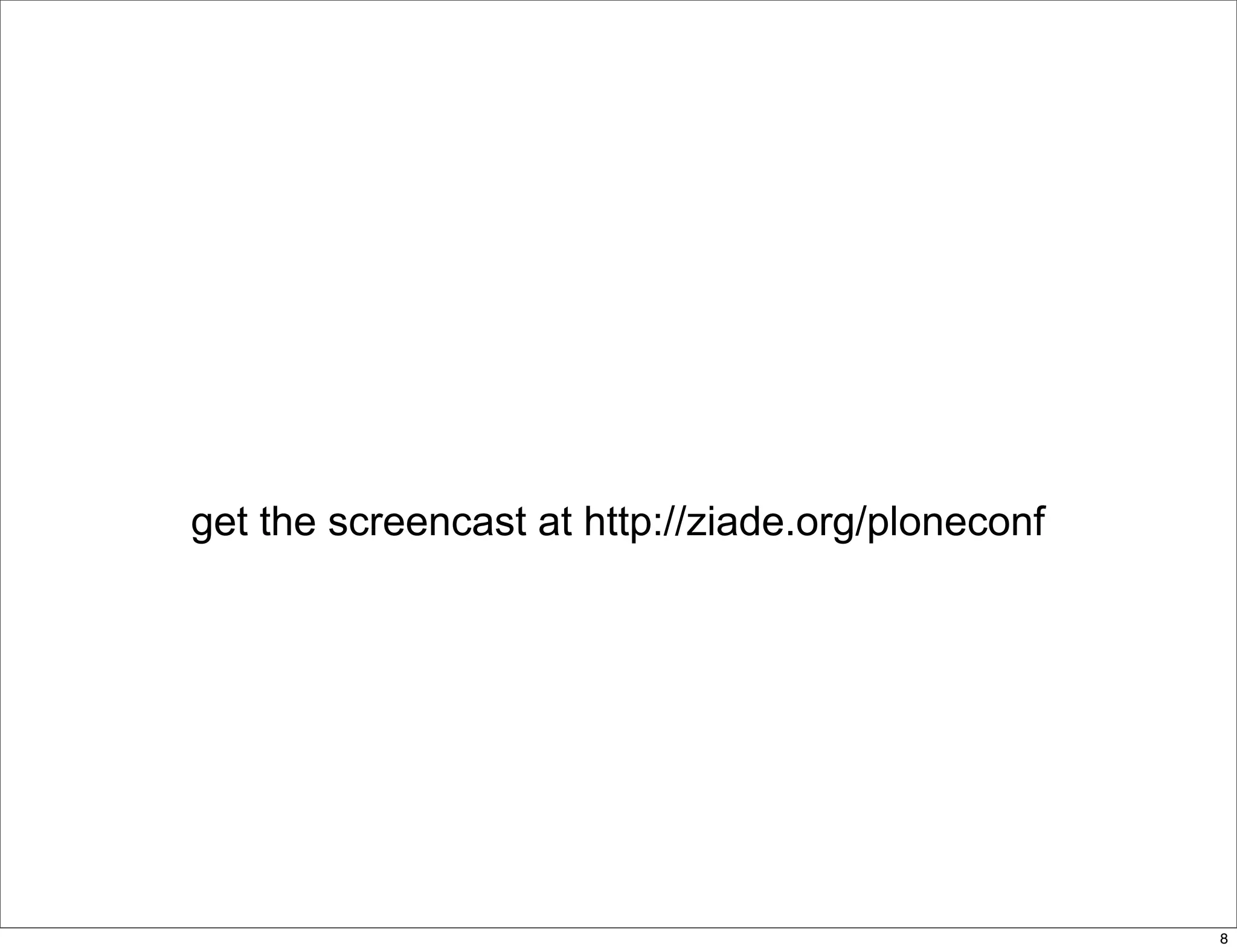 delivering applications with zc.buildout and a distributed model - Plone Conference 2008