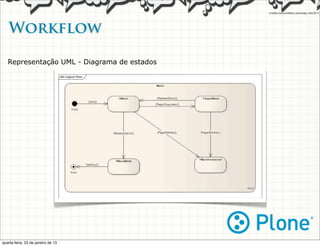 Workflow

   Representação UML - Diagrama de estados




quarta-feira, 23 de janeiro de 13
 