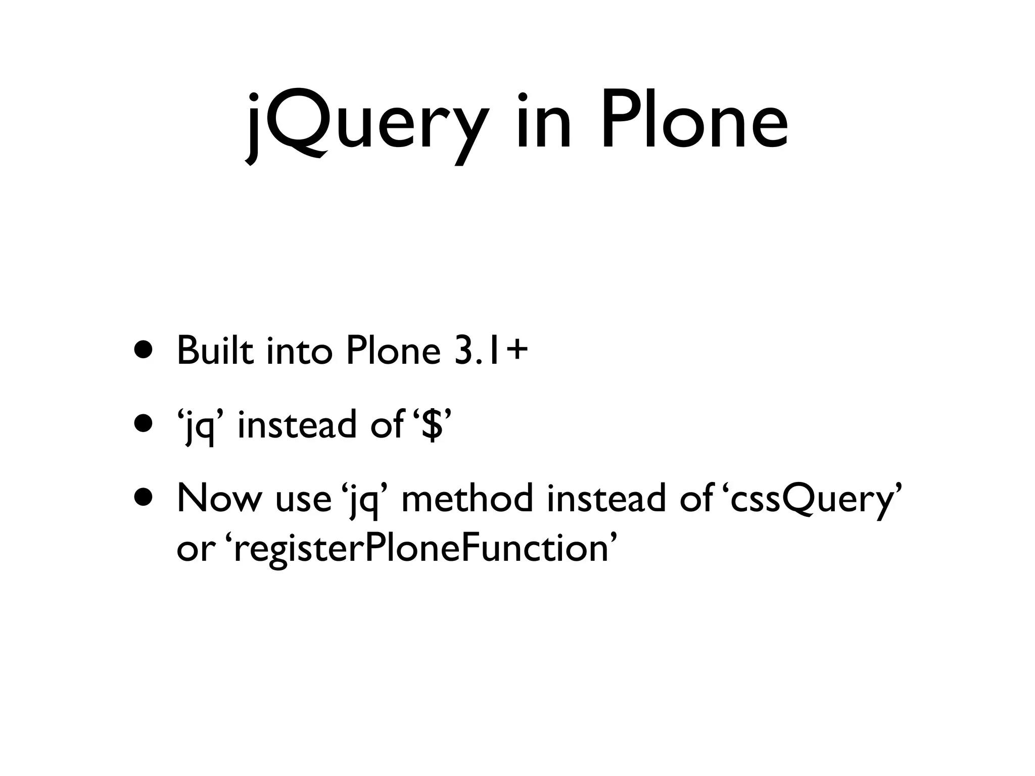 Plone Interactivity
