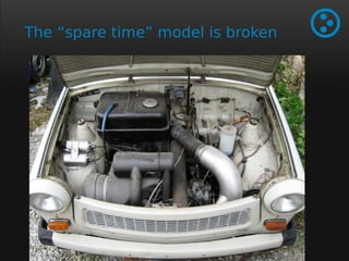 The “spare time” model is broken 
 