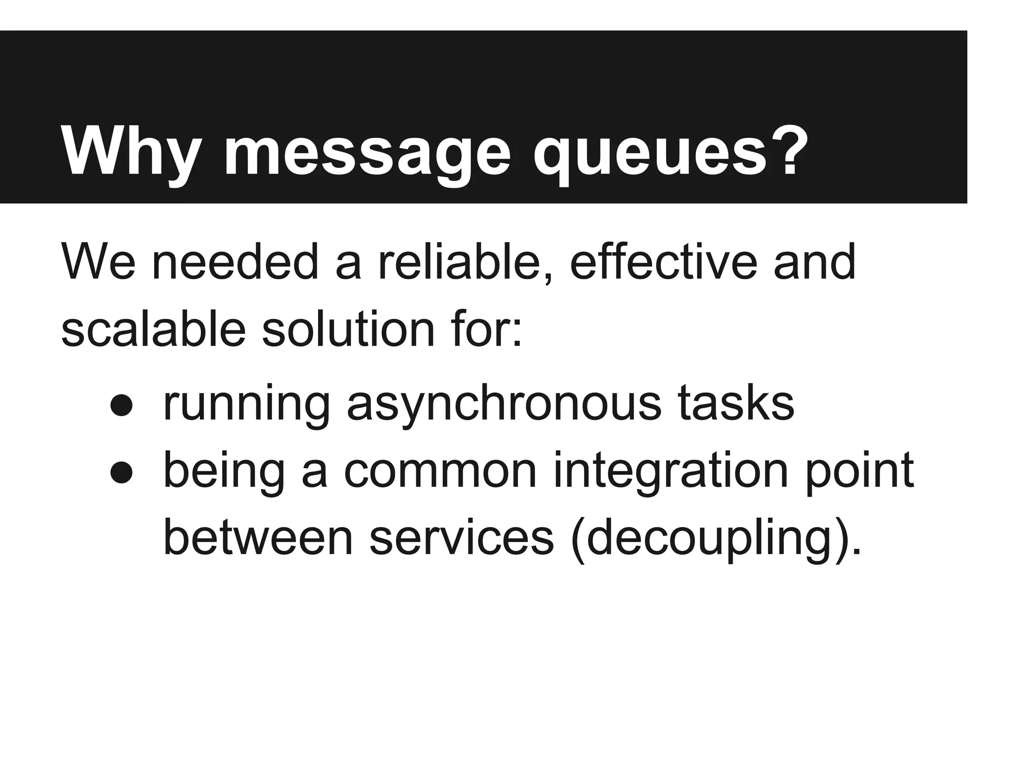 Demo (serializing writes)


                               RabbitMQ
 Browser A   M1




                                                               M1
 Browser B             Queue              Queue        Plone
                  M1                              M1
 