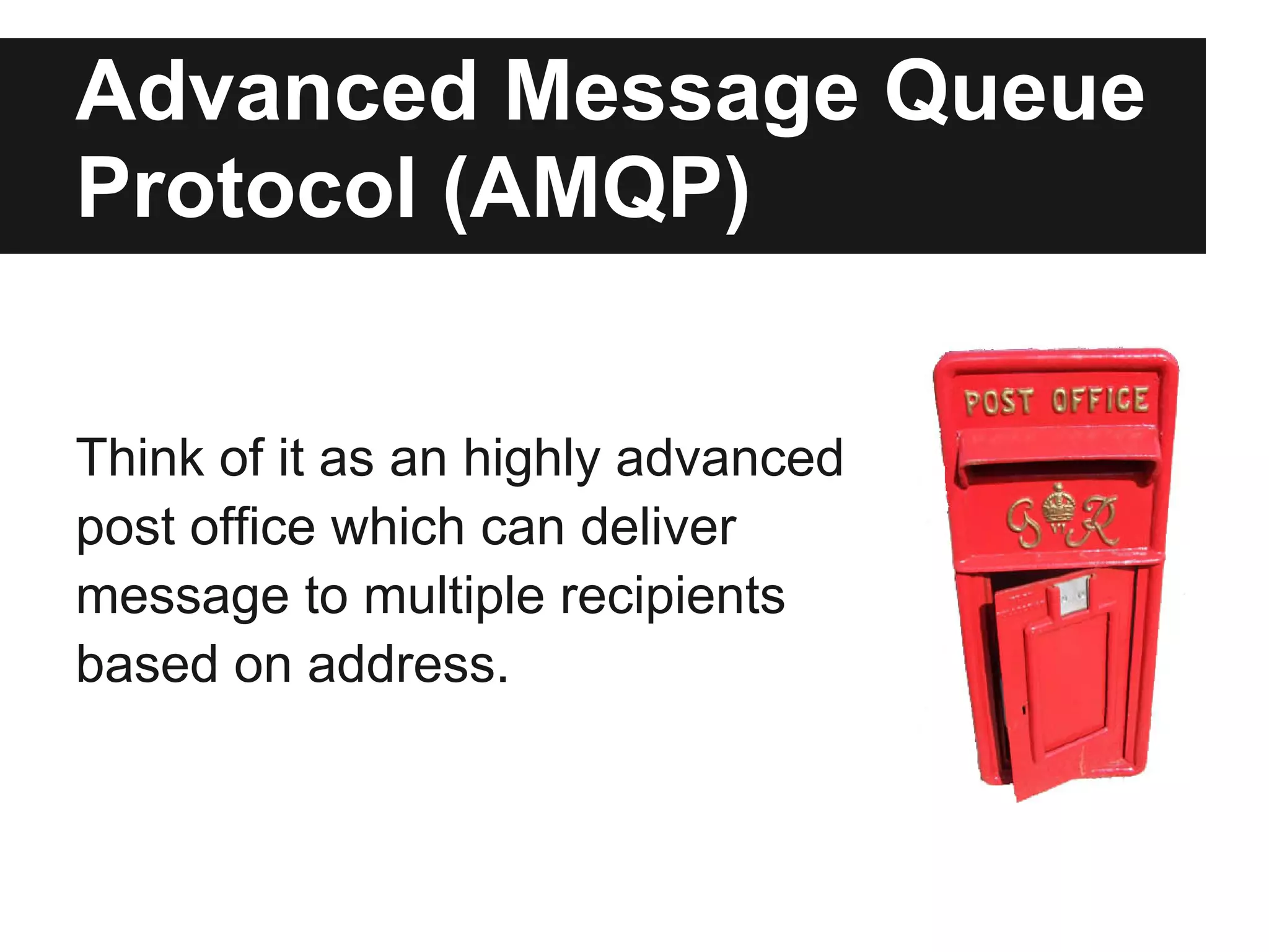 Why message queues?
We needed a reliable, effective and
scalable solution for:
  ● running asynchronous tasks
  ● being a common integration point
    between services (decoupling).
 