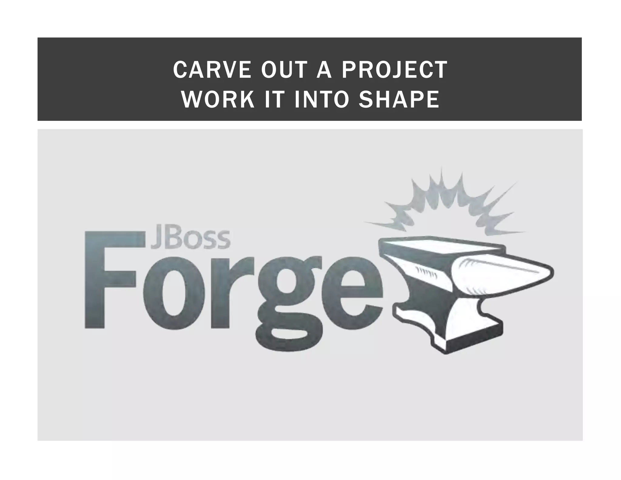 CARVE OUT A PROJECT WORK IT INTO SHAPE 