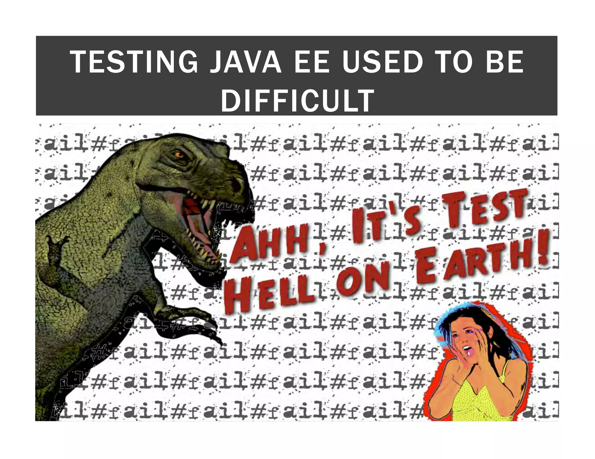 TESTING JAVA EE USED TO BE DIFFICULT 