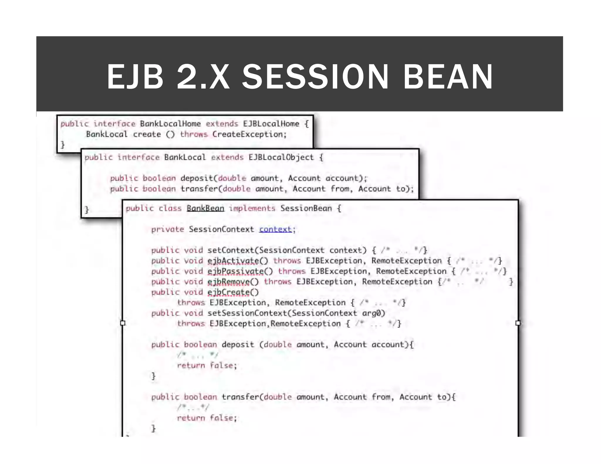 EJB 2.X SESSION BEAN 