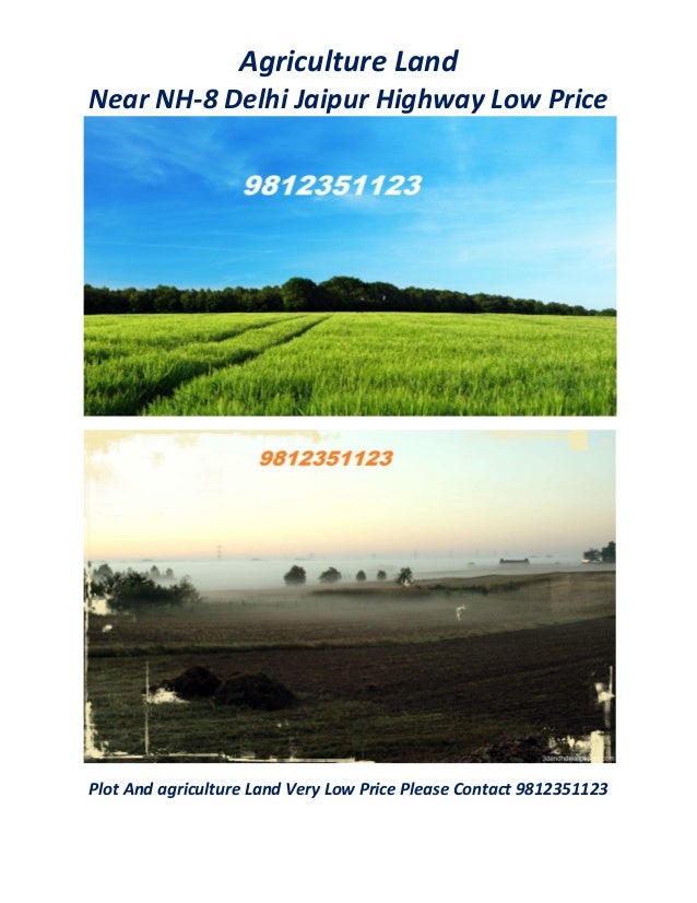 Agriculture land for sale in Rajasthan ( NeemranaBehror)9812351123