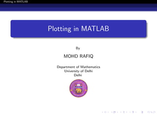 MatLab Basic Tutorial On Plotting | PPT