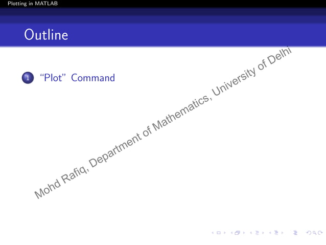 MatLab Basic Tutorial On Plotting | PPT