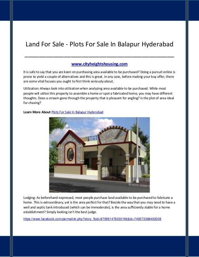 Plots for sale in balapur hyderabad