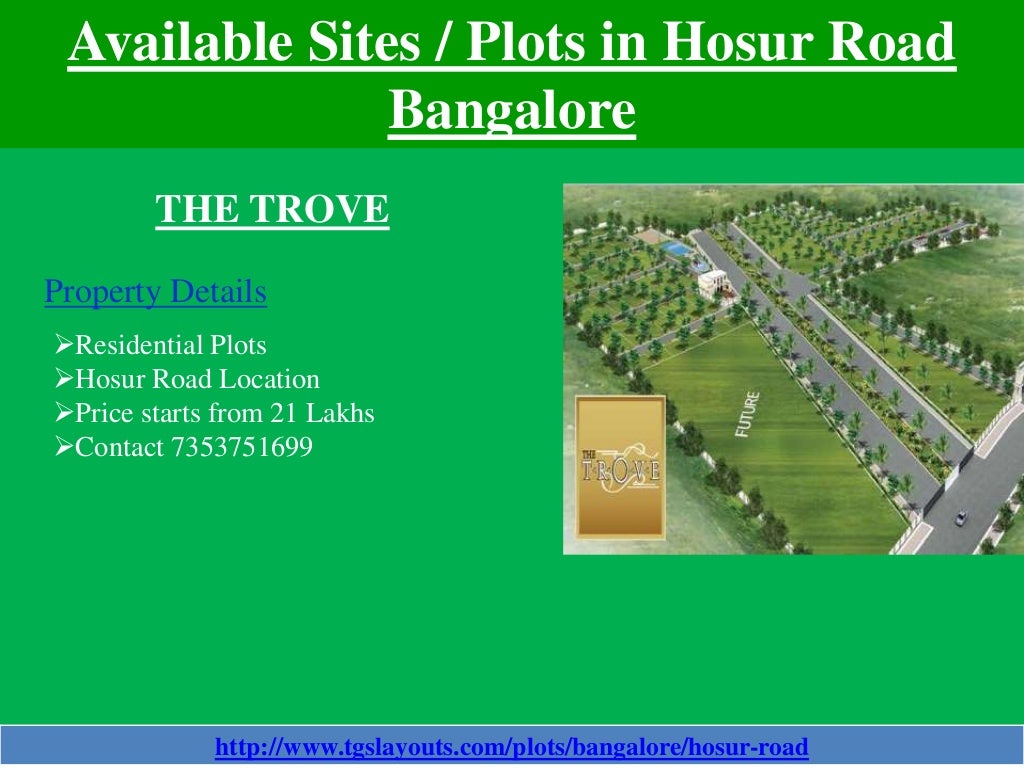 Plots for Sale in Hosur Road Bangalore