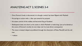 Plot Summary- Act 2, Scenes 3-4 Macbeth GCSE | PPTX