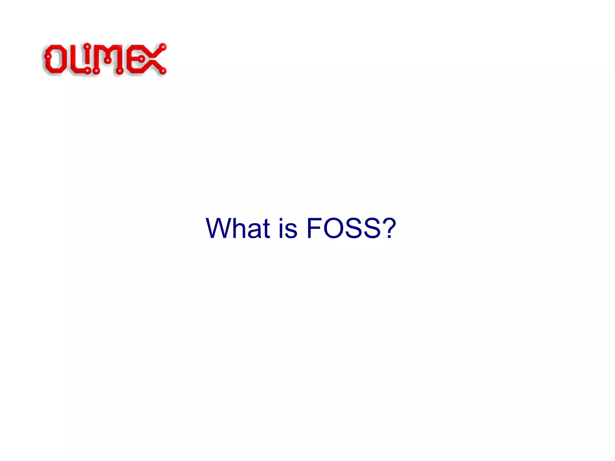 What is FOSS?
 