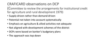 Potential Linked Plan of NABARD and its importance in DCP (District Credit Plan) 