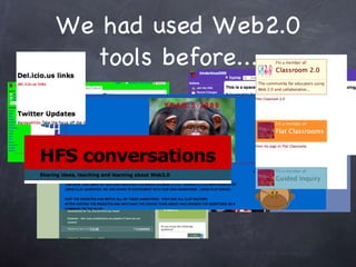 We had used Web2.0 tools before...