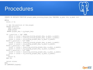 Debugging Your PL/pgSQL Code | PDF