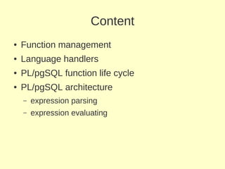 Plpgsql internals | PPT