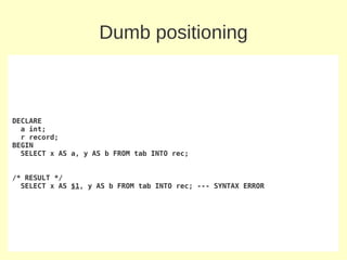 Plpgsql internals | PDF