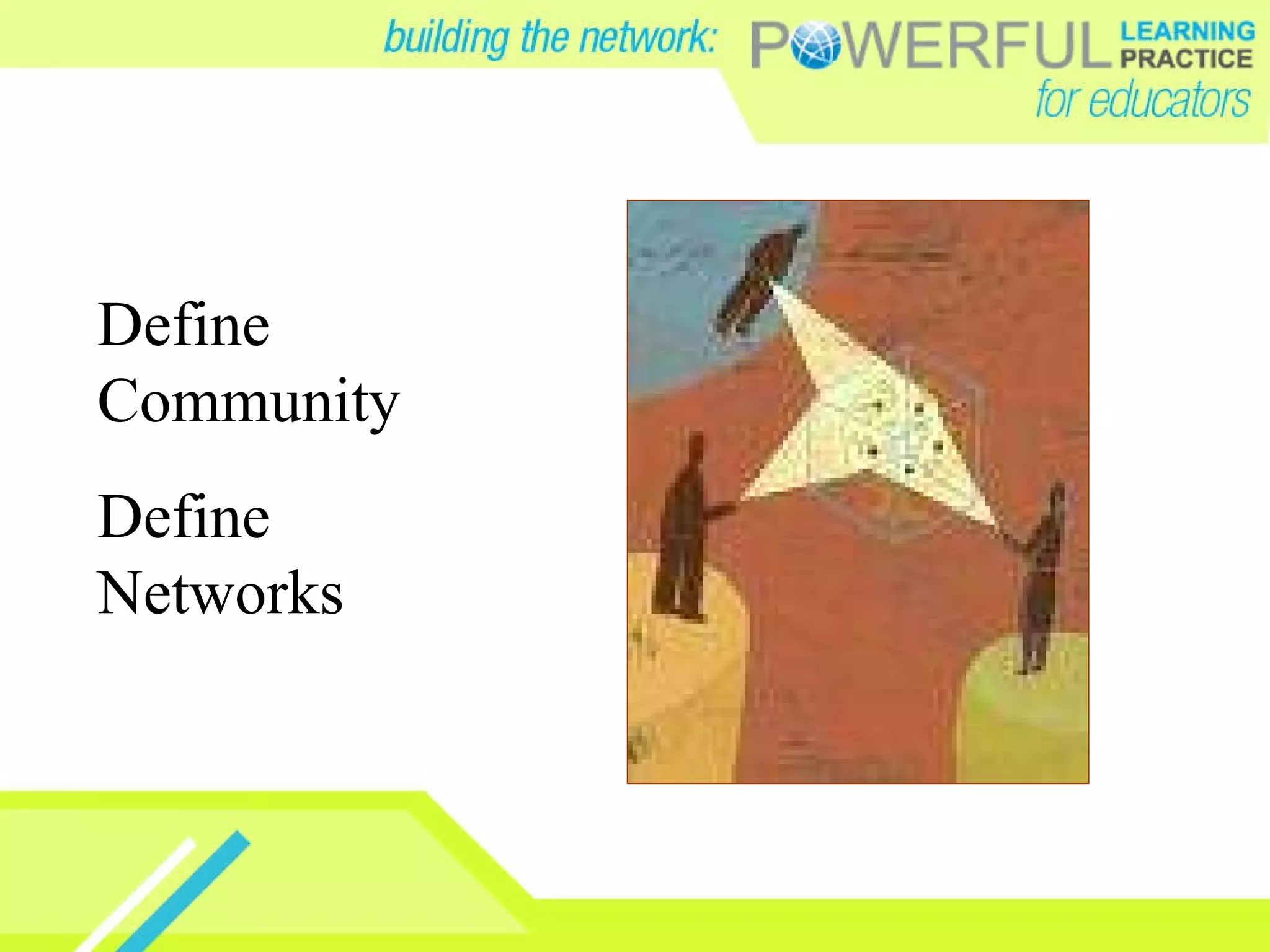 Define Community Define Networks 
