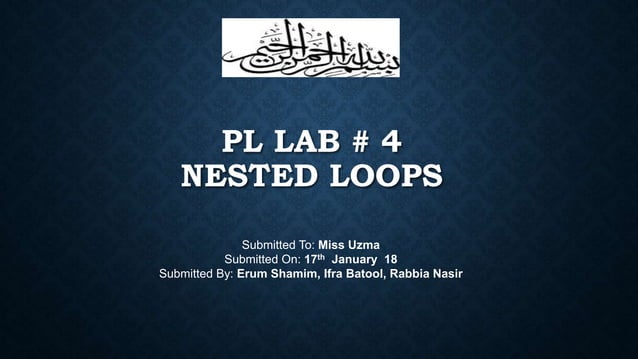 Nested loop in C language | PPTX