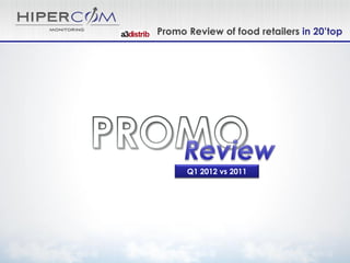 Promo Review of food retailers in 20’top




      Q1 2012 vs 2011
 