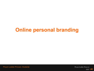 Online personal branding 