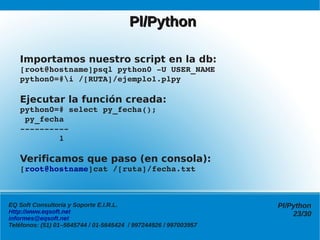 Programación en Pl/Python | PDF