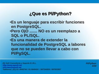 Programación en Pl/Python | PPT