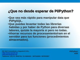 Programación en Pl/Python | PDF