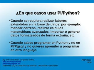 Programación en Pl/Python | PDF