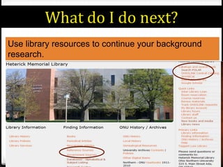 Managing Information - RefWorksLicensed state-wide, access free to Ohio students for the rest of your life!See: http://0-www.refworks.com.polar.onu.edu/Write n’ Cite interfaces with MS WordExcellent TutorialsHelp available at Heterick Research Guide for HONR 231 for instructions on how to get your free-for-a-life-time account