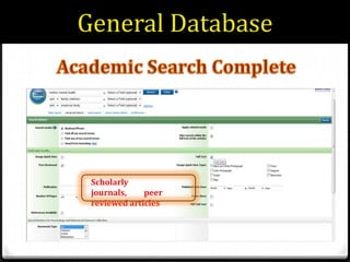 Internet ToolsGoogle ScholarNote: If working offcampus please see the “google scholar” tab at the Research GuideONU buysFull-textdatabaseGoogle asksto link tocontentOhioLINKPermitsGoogle tolink to full-textRun Google ScholarSearchONU user sees licensed full-textarticles