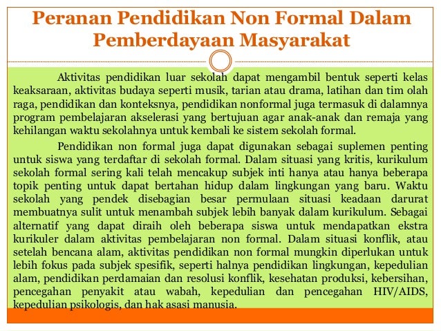 PLS/PNF dengan Pemberdayaan Masyarakat