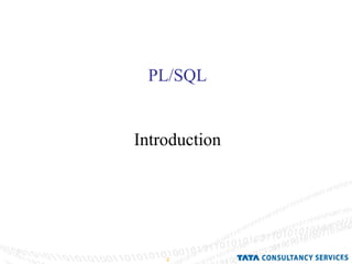 PL/SQL Introduction 