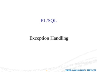 PL/SQL Exception Handling 