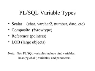 PL/SQL Introduction and Concepts | PPT