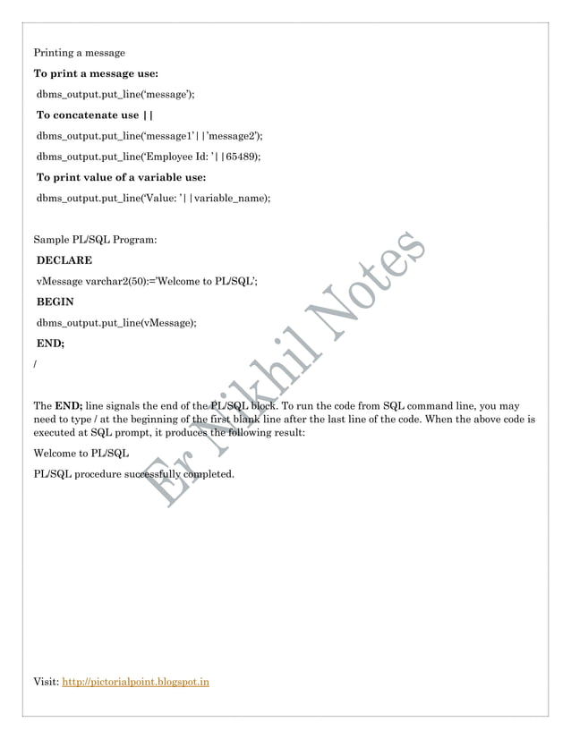 Pl sql pdf