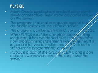 PL/SQL | PPT