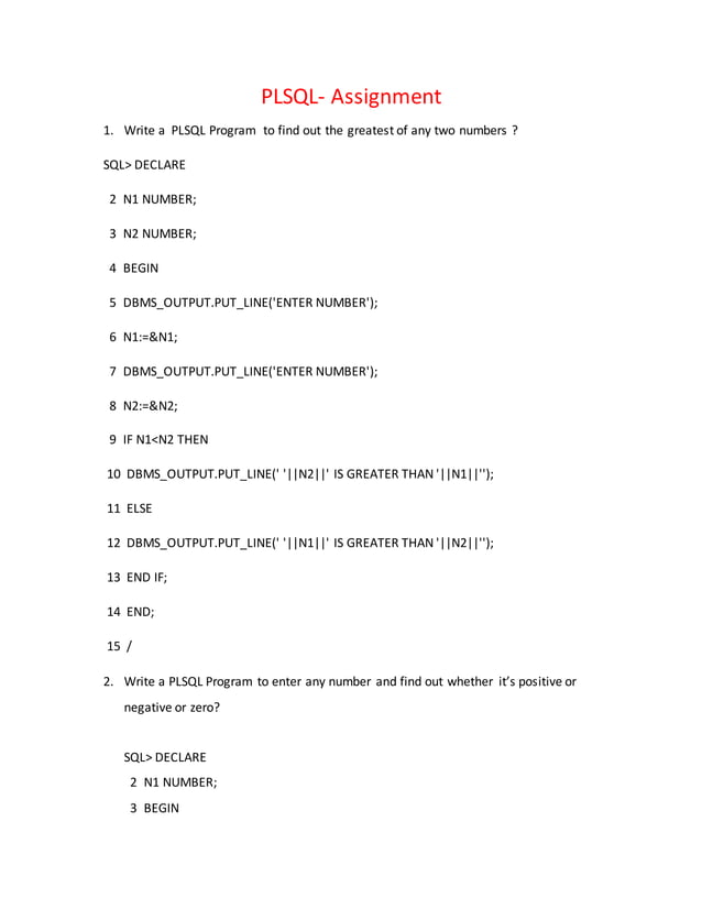 PLSQL docx Plsql docx