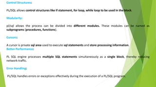PL SQL.pptx in computer language in database | PPT
