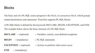 Procedural Language Extension to Structured Query Language | PPT