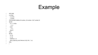 This ppt xplains abott procedues,function,cursors and triggers in RDBMS ...