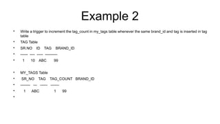 This ppt xplains abott procedues,function,cursors and triggers in RDBMS ...