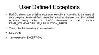 This ppt xplains abott procedues,function,cursors and triggers in RDBMS ...