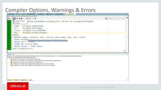 Copyright © 2014 Oracle and/or its affiliates. All rights reserved. |
Compiler Options, Warnings & Errors
 