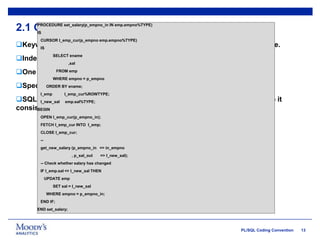 Plsql coding conventions | PPTX