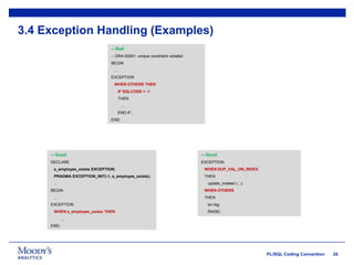 Plsql coding conventions | PPTX