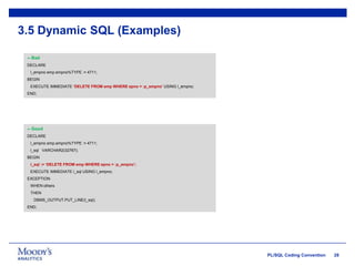 Plsql coding conventions | PPTX