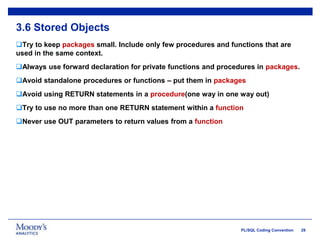 Plsql coding conventions | PPTX